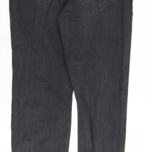 Next Men's Black Relaxed Straight Jeans 36W 34L