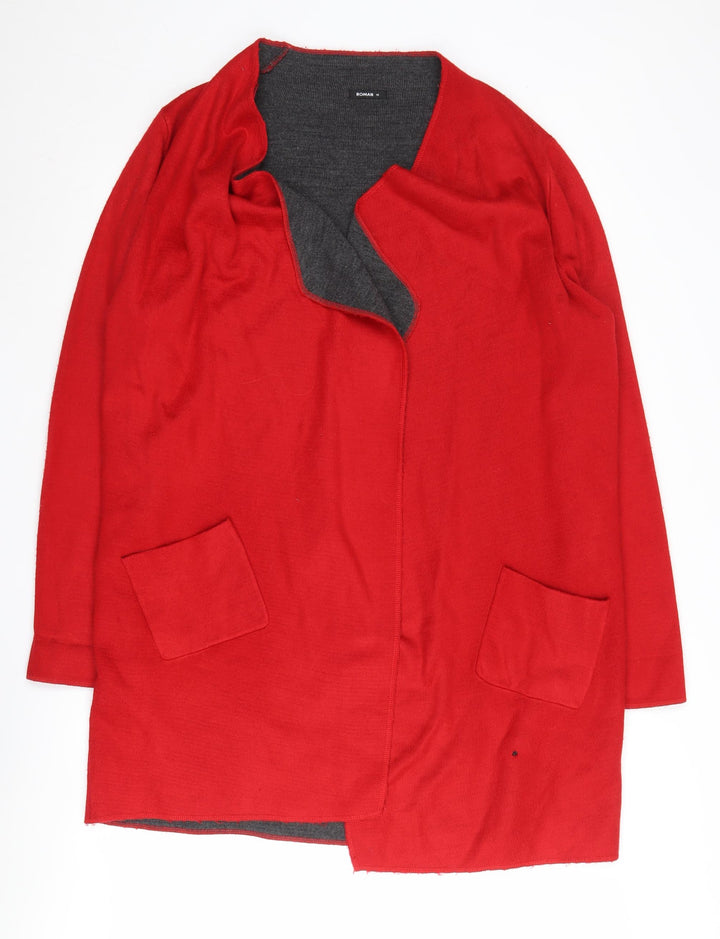 Roman Women's Red Cardigan, Size 18, Knit, Long Sleeve