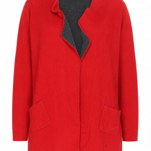 Roman Women's Red Cardigan, Size 18, Knit, Long Sleeve
