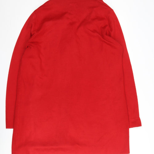 Roman Women's Red Cardigan, Size 18, Knit, Long Sleeve