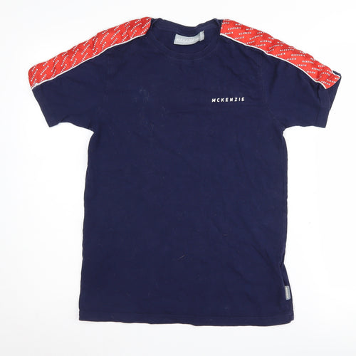 McKenzie Boys Blue T-Shirt 12-13 Years Short Sleeve Logo