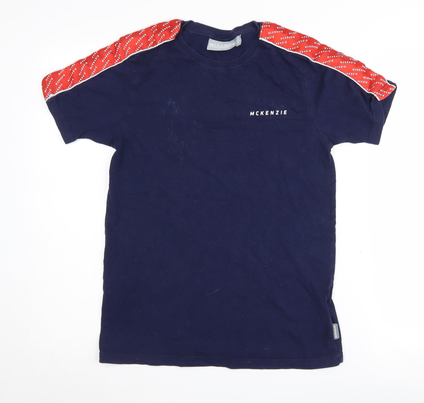 McKenzie Boys Blue T-Shirt 12-13 Years Short Sleeve Logo
