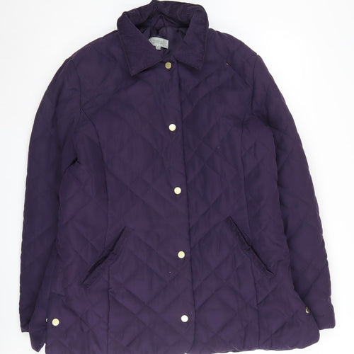 Marks and Spencer Purple Quilted Jacket, Size 18, Women's Casual