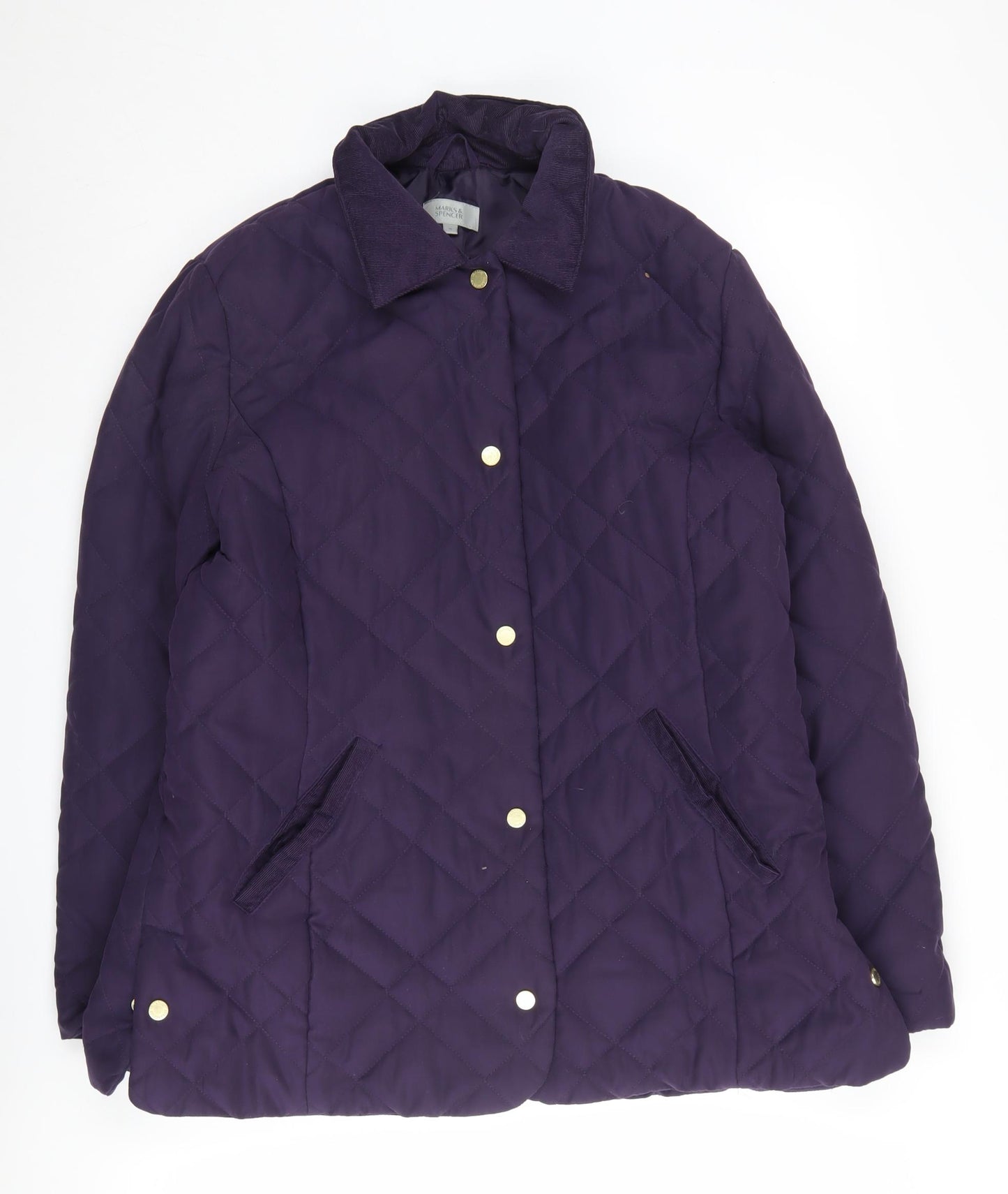 Marks and Spencer Purple Quilted Jacket, Size 18, Women's Casual