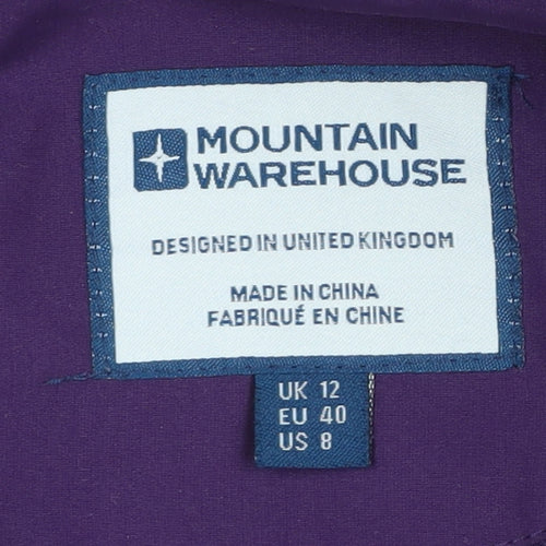 Mountain Warehouse Women's Purple Hooded XL Windproof Jacket