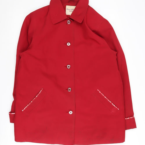 Honor Millburn Women's Red Mid-Length Overcoat Size 16