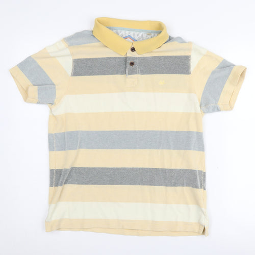 Mantaray Men's Striped Polo Shirt in Multicoloured, Size S
