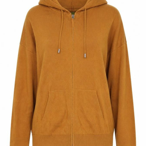 United Colors of Benetton Women's Brown Full Zip Hoodie S