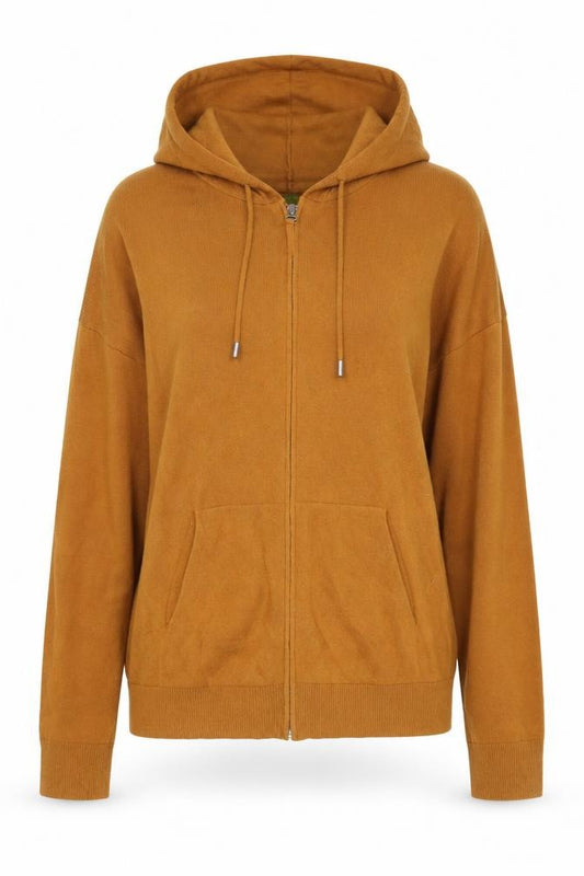 United Colors of Benetton Women's Brown Full Zip Hoodie S