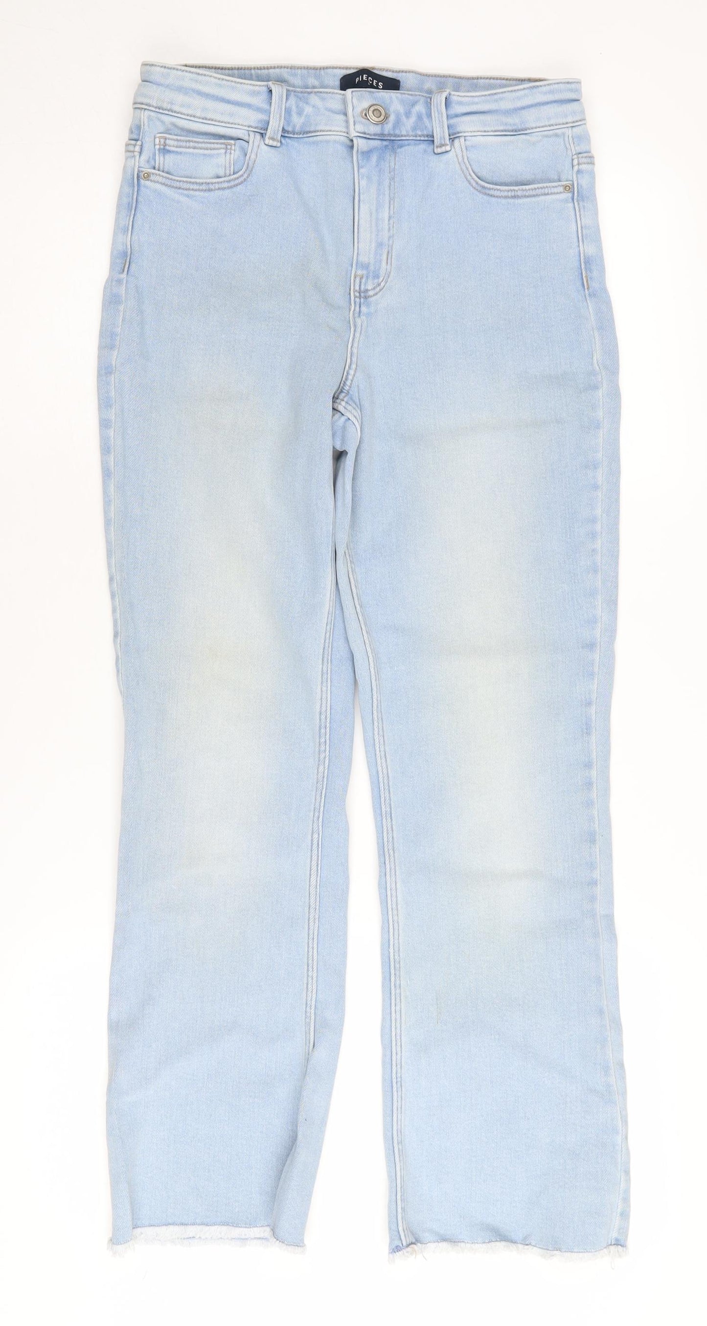 Pieces Women's Medium Blue Straight Jeans