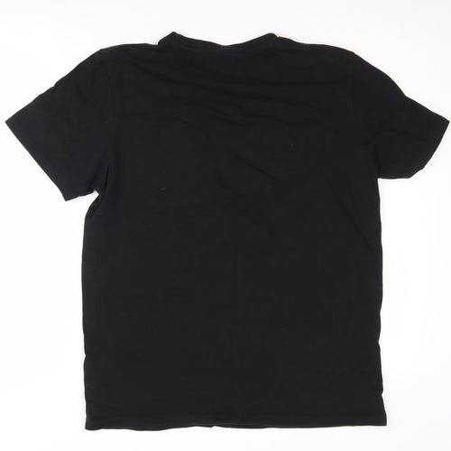 Closure London Men's Black Graphic Print T-Shirt Medium