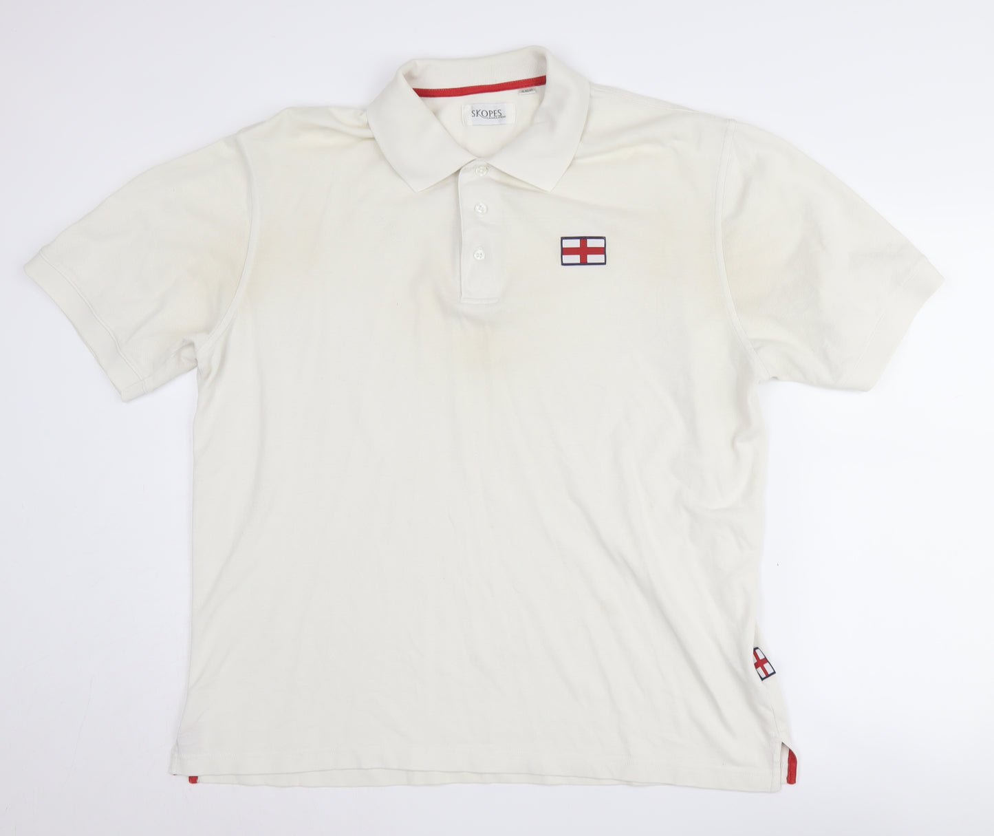 Skopes Men's White XL Short Sleeve Polo Shirt