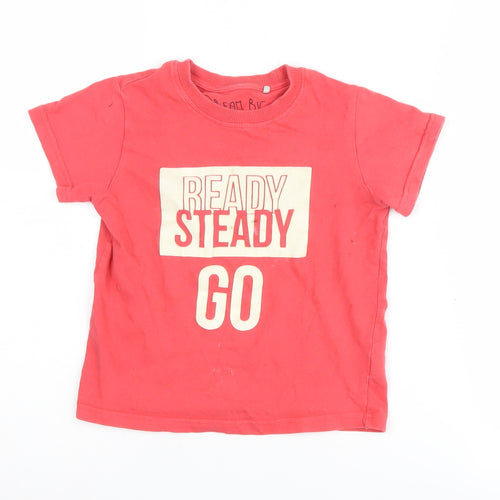 Next Boys Red Graphic T-Shirt 4-5 Years Casual Pullover