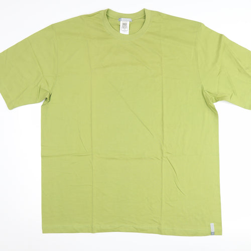 Decathlon Men's 3XL Green Cotton Crew Neck T-Shirt