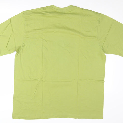 Decathlon Men's 3XL Green Cotton Crew Neck T-Shirt