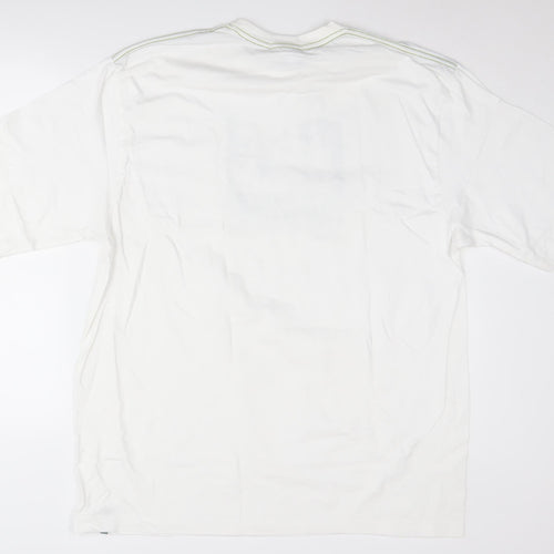 Decathlon Men's White Graphic Print Cotton T-Shirt