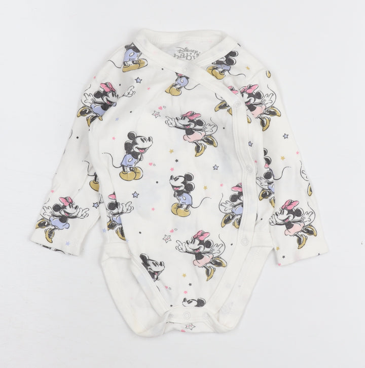 Disney Baby Unisex White Mickey Babygrow 18 Months