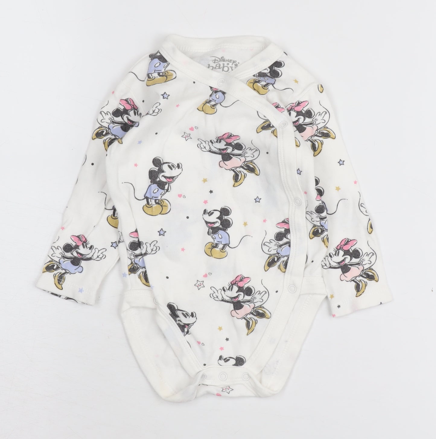 Disney Baby Unisex White Mickey Babygrow 18 Months