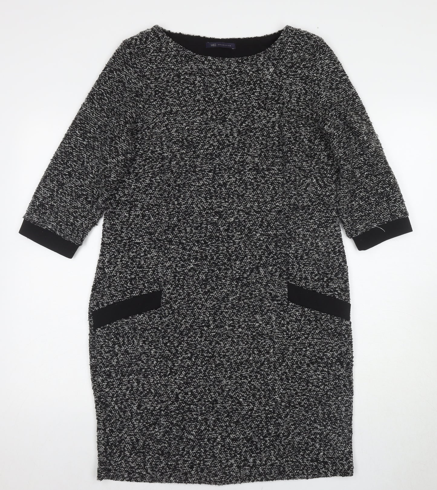 Marks and Spencer Women's Black Shift Dress Size 14