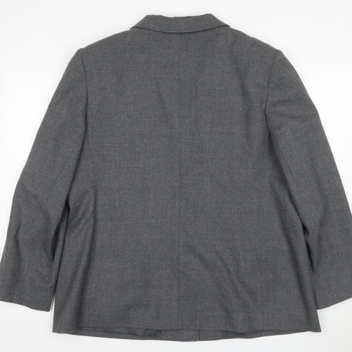 Eastex Grey Wool Blend Women's Blazer UK Size 20 Classic Style