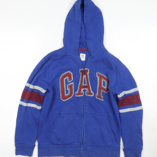 GAP Boys Blue Full Zip Hoodie - 12-13 Years - Logo Accents