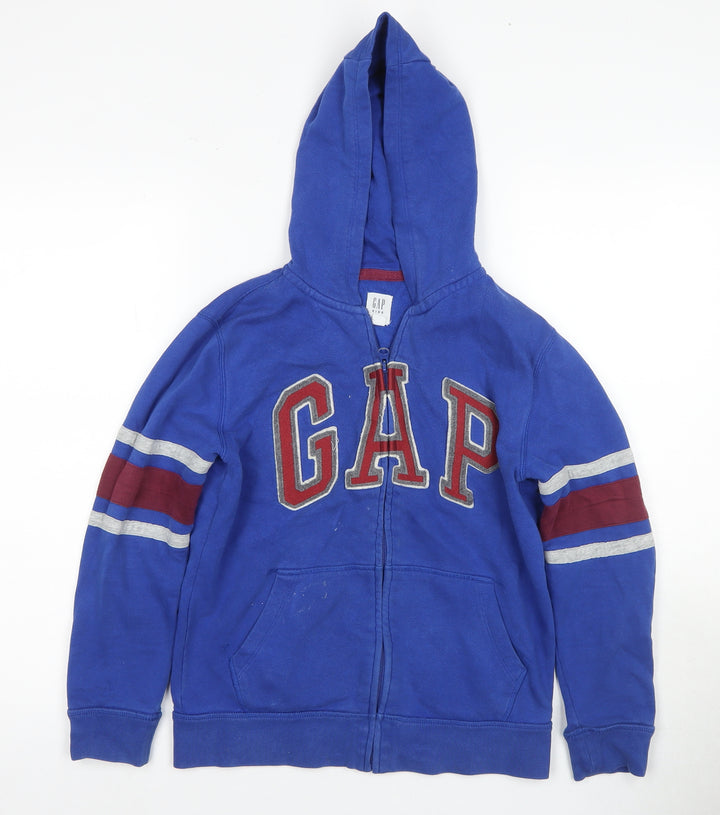 GAP Boys Blue Full Zip Hoodie - 12-13 Years - Logo Accents