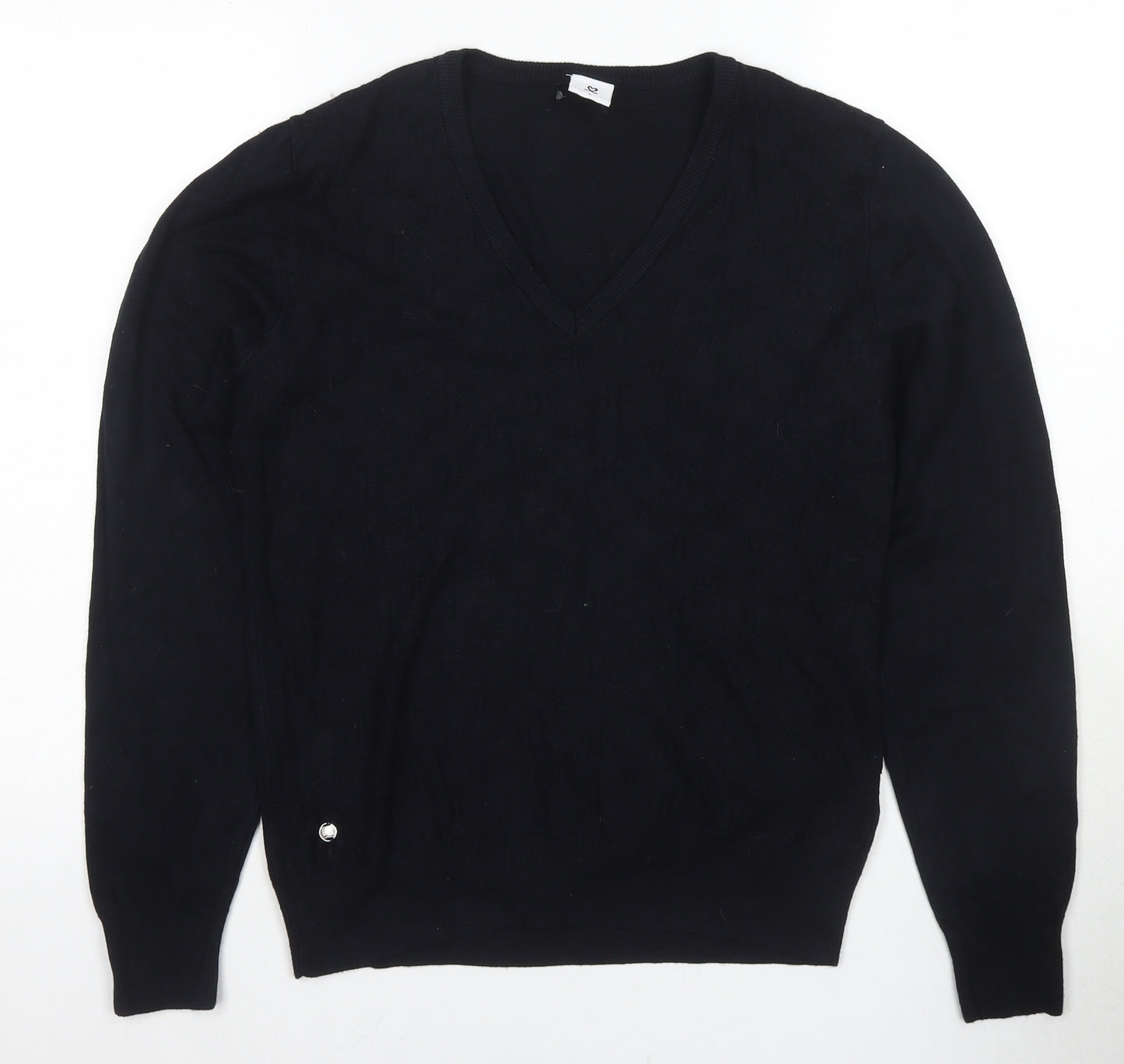 Daily Sports Women's Black V-Neck Pullover Jumper L