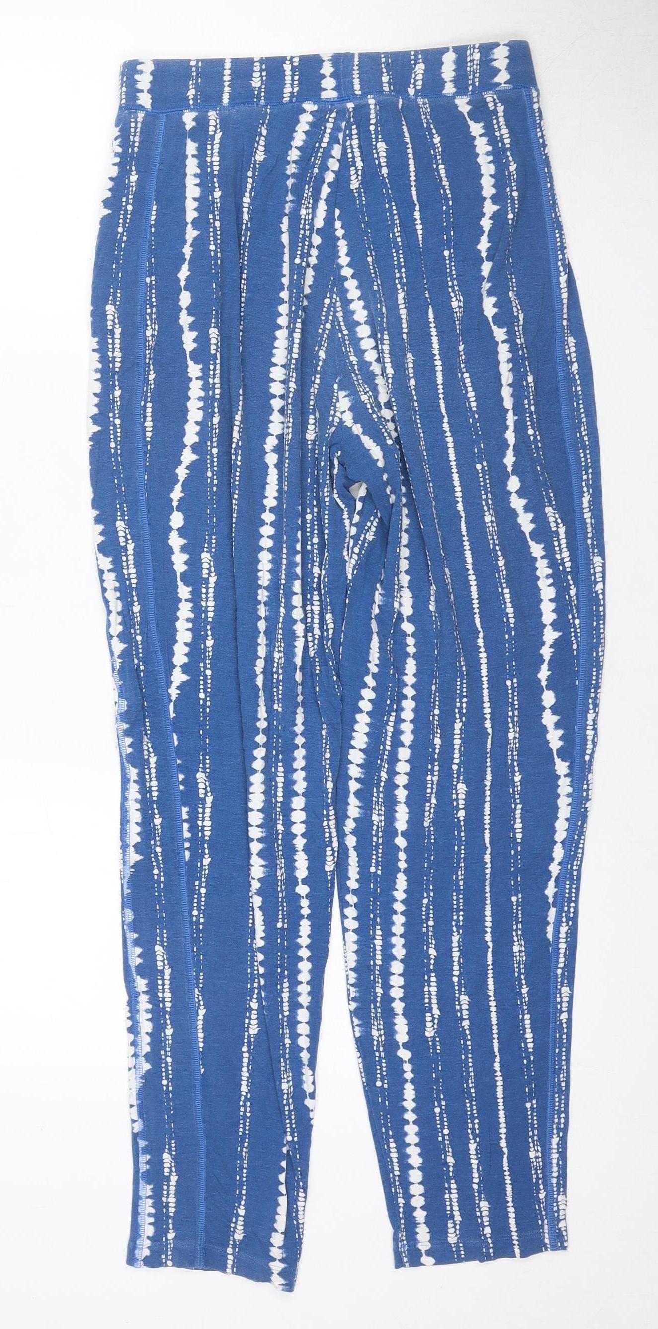 Marks and Spencer Women's Blue Striped Trousers Size 10