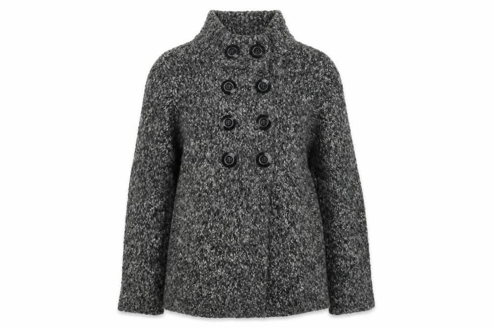 Front view of Marks & Spencer Women's Black, size 12, Button Cardigan