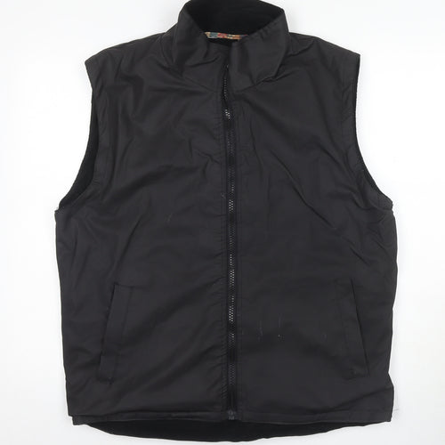 Playsport Black L Waistcoat Unisex Full Zip Casual Layer