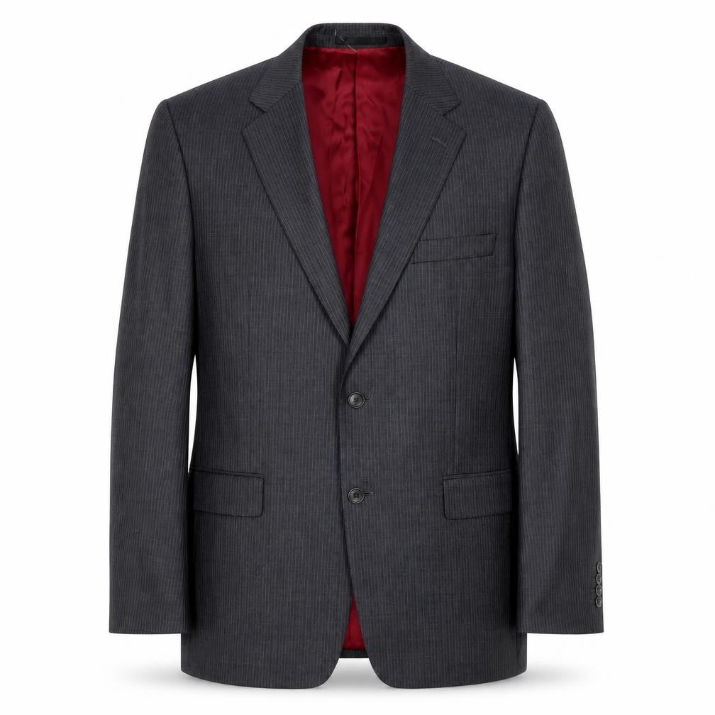 Magee Men's Grey Blazer, Size 42R, Wool, Two-Button