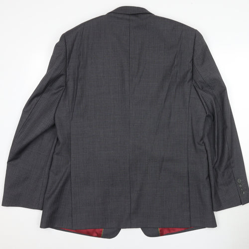 Magee Men's Grey Blazer, Size 42R, Wool, Two-Button