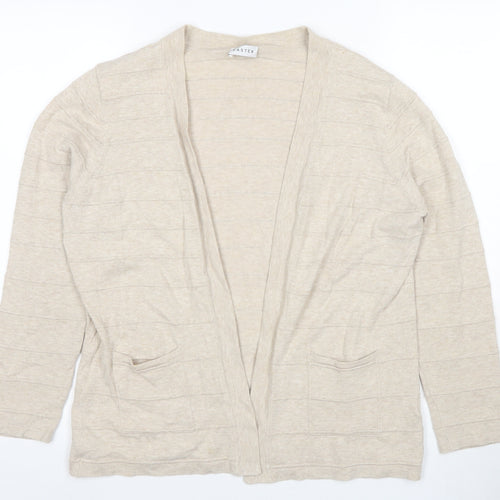 Eastex Women's Beige Cardigan Size 12 V-Neck Knit