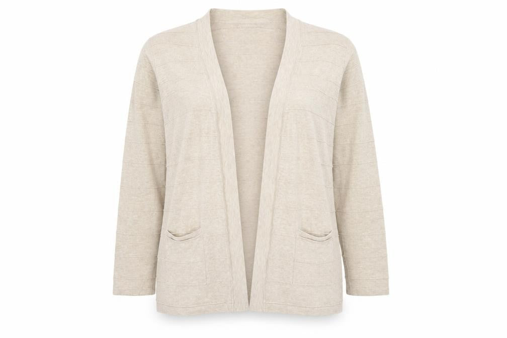 Eastex Women's Beige Cardigan Size 12 V-Neck Knit