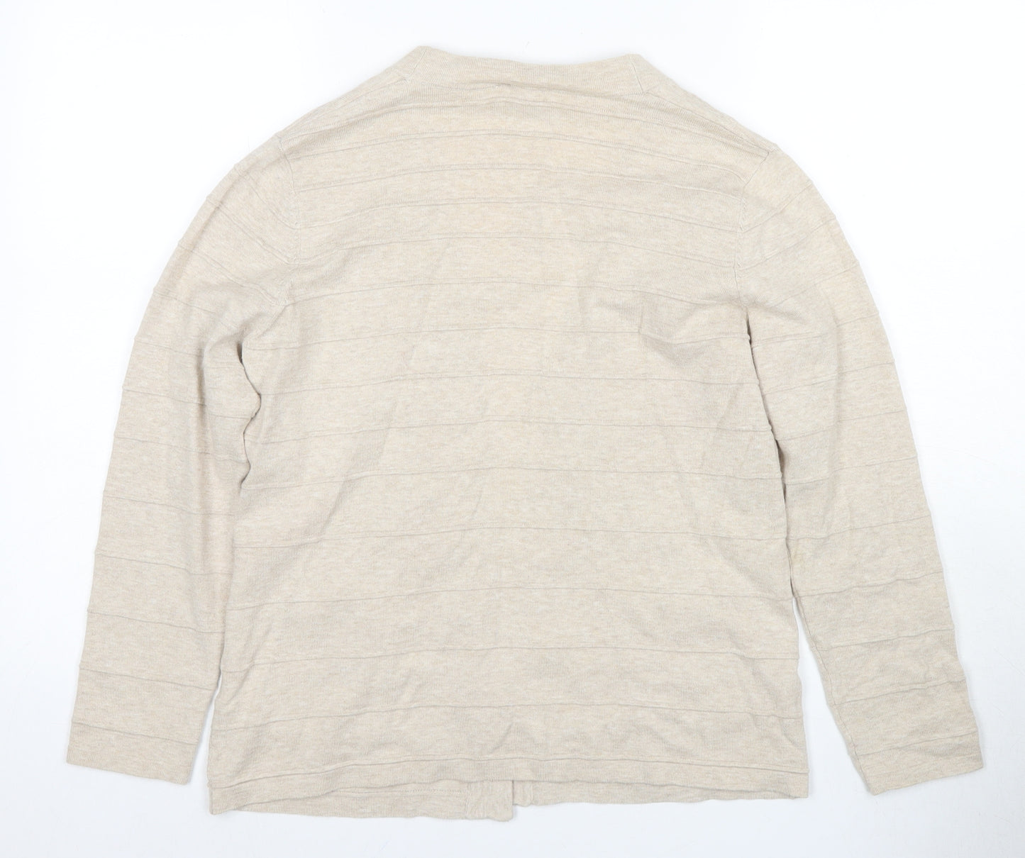 Eastex Women's Beige Cardigan Size 12 V-Neck Knit