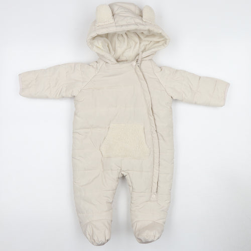 Jessica Simpson Ivory Unisex Snowsuit 6-9M Hooded Winter