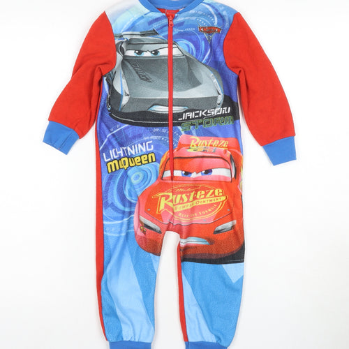 Disney Boys Cars One Piece Pyjamas Red Blue 2-3 Years