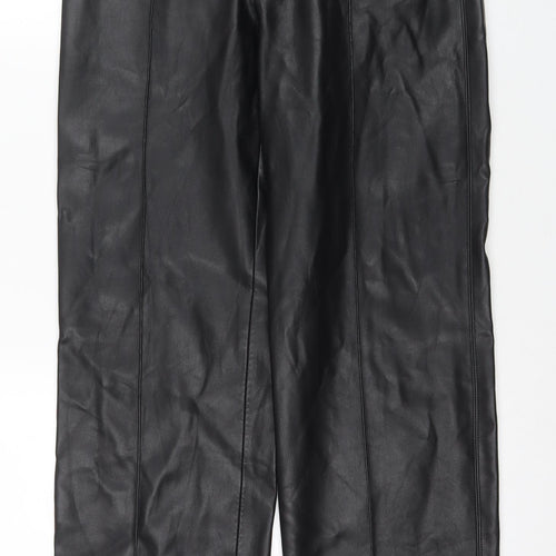 Zara Women’s Black Straight Trousers - M, Stylish Casual Wear