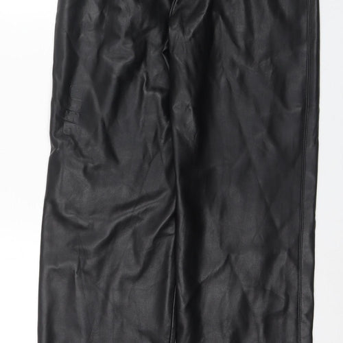 Zara Women’s Black Straight Trousers - M, Stylish Casual Wear