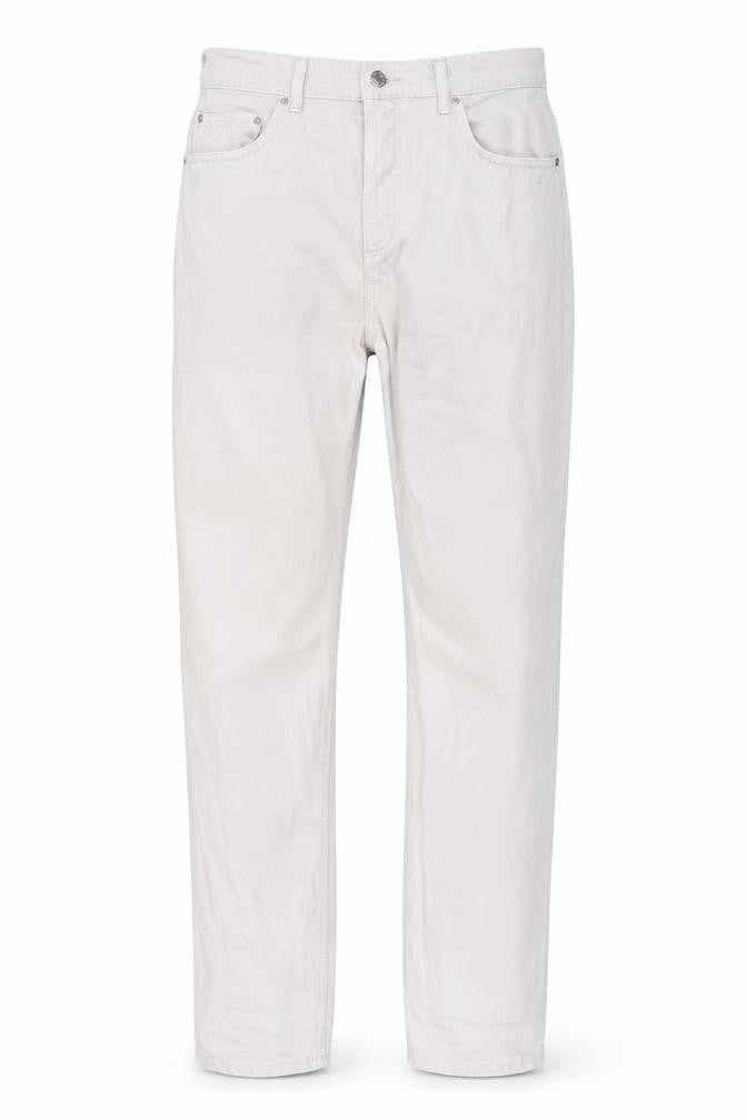 Front view of ASOS DESIGN Men's Beige Jeans, size 30, Button Pockets