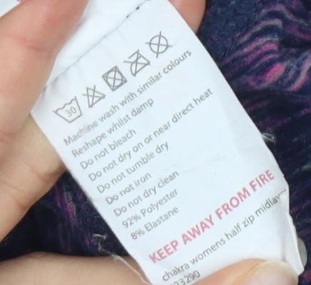 Zakti Women's Multicoloured Pullover Gym Top - UK 16