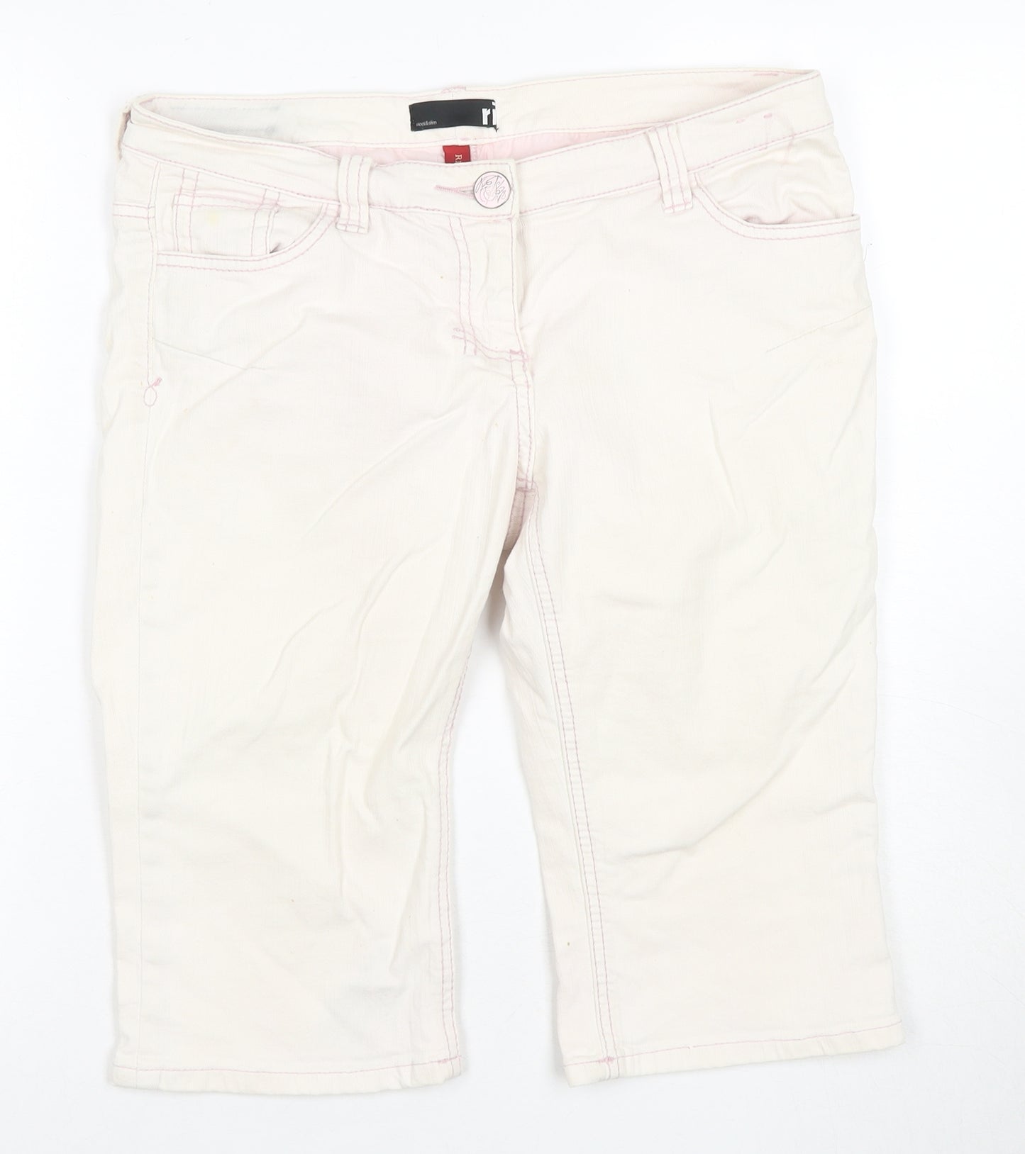 River Island Women's Pink Bermuda Shorts Size 14