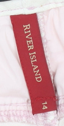 River Island Women's Pink Bermuda Shorts Size 14