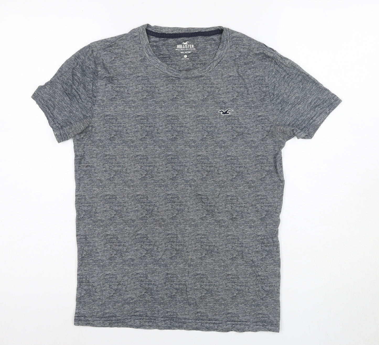Hollister Men's Grey Crew Neck T-Shirt XXS