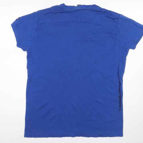 Jack & Jones Men's Blue Graphic T-Shirt, XL, Short Sleeve