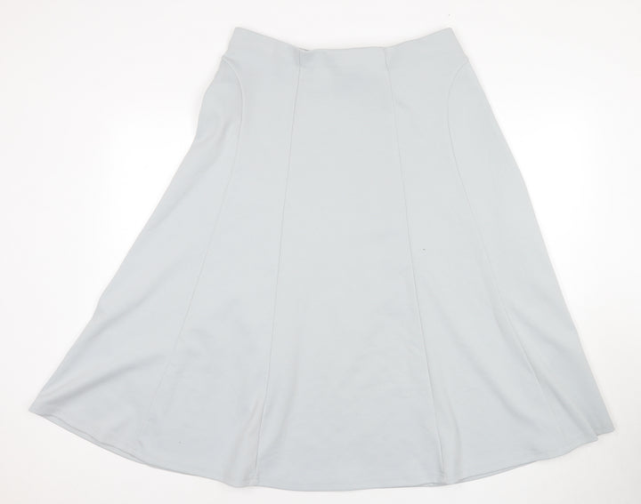 Damart Women's Grey A-Line Midi Skirt, Size 18