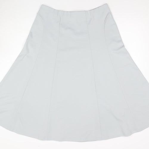 Damart Women's Grey A-Line Midi Skirt, Size 18