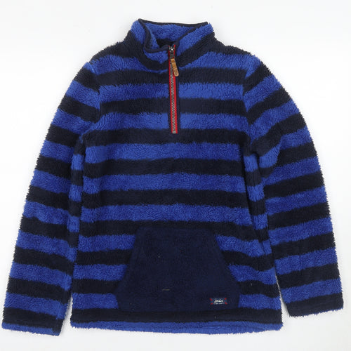 Joules Boys Blue Striped Pullover Hoodie 11-12 Years