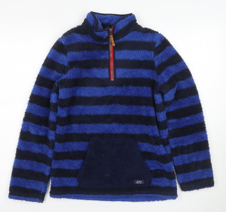 Joules Boys Blue Striped Pullover Hoodie 11-12 Years