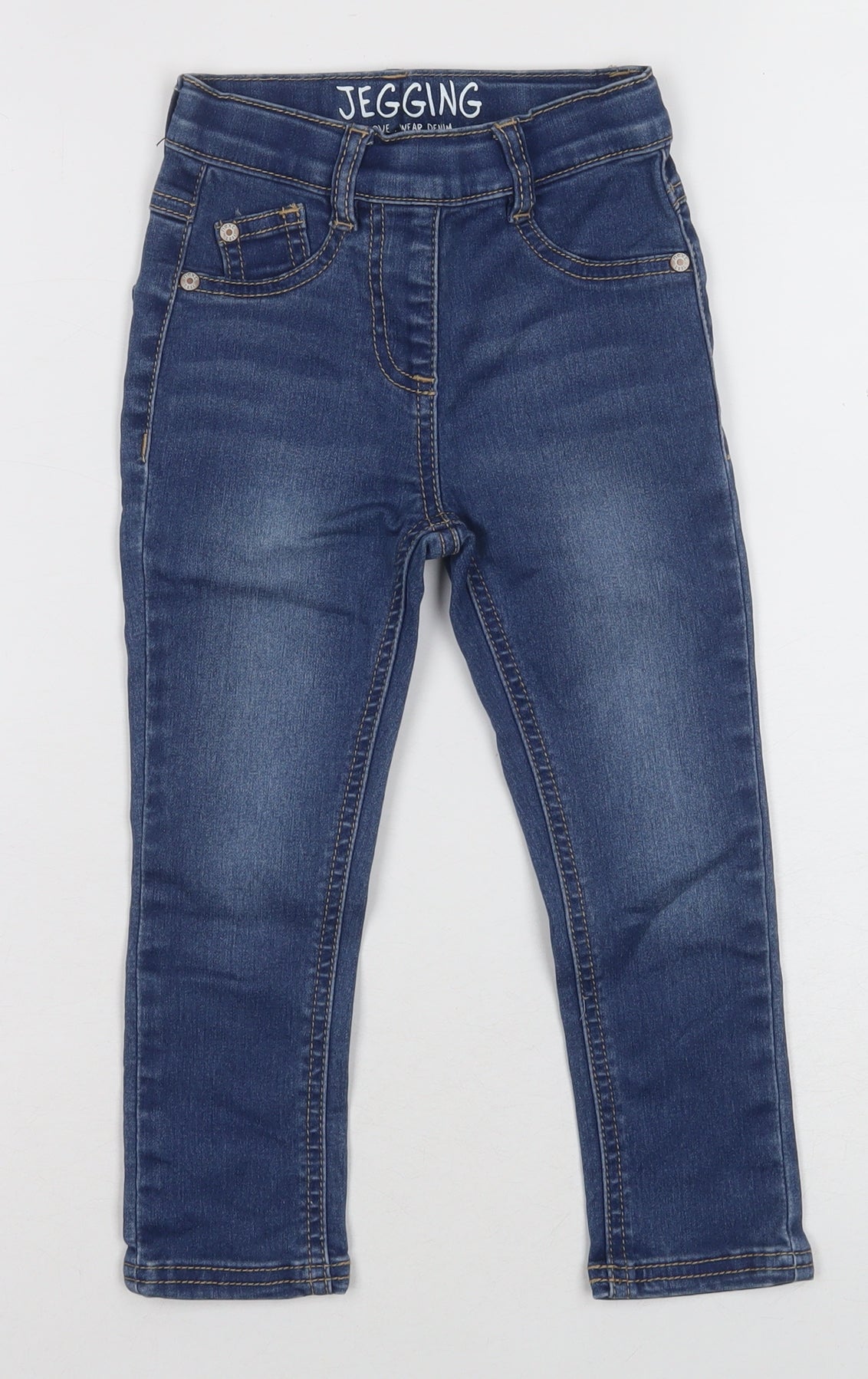 Next Girls Blue Jegging Jeans 3 Years Adjustable Waist